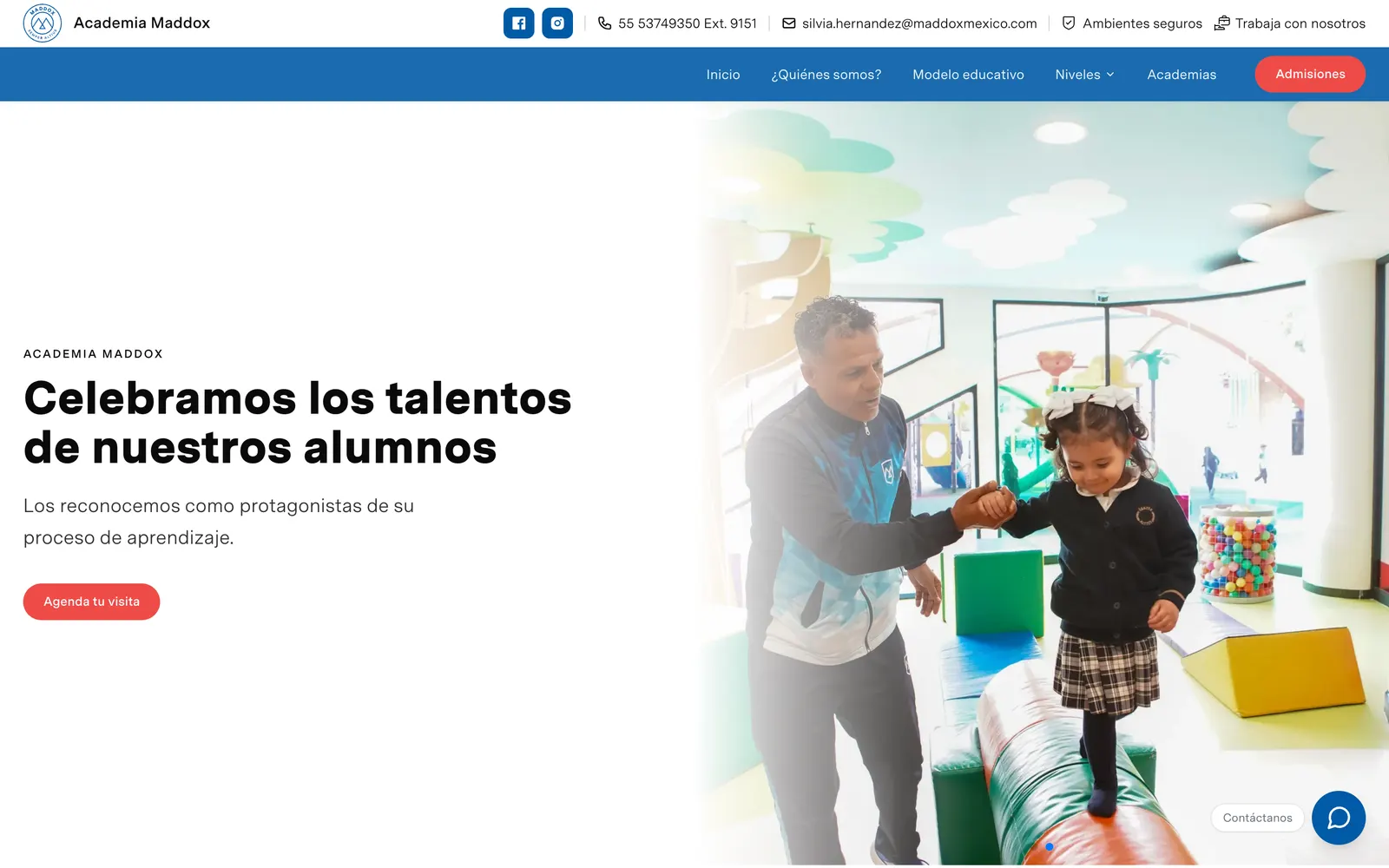 Sitio web de Academia Maddox