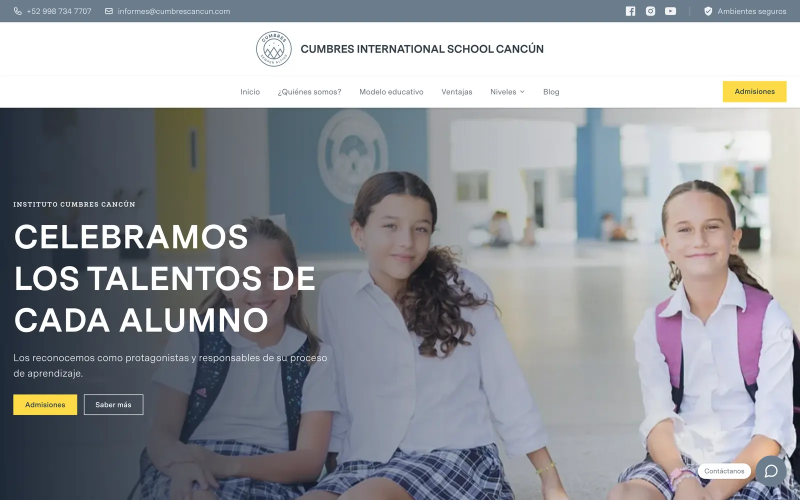 Sitio web de Cumbres Cancún