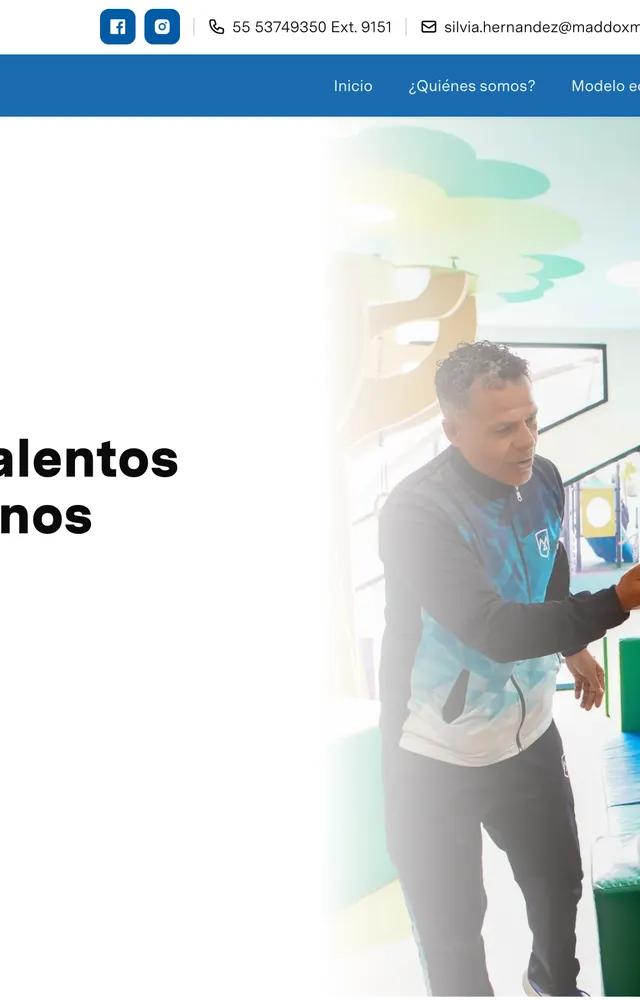 Vista previa del sitio de Academia Maddox