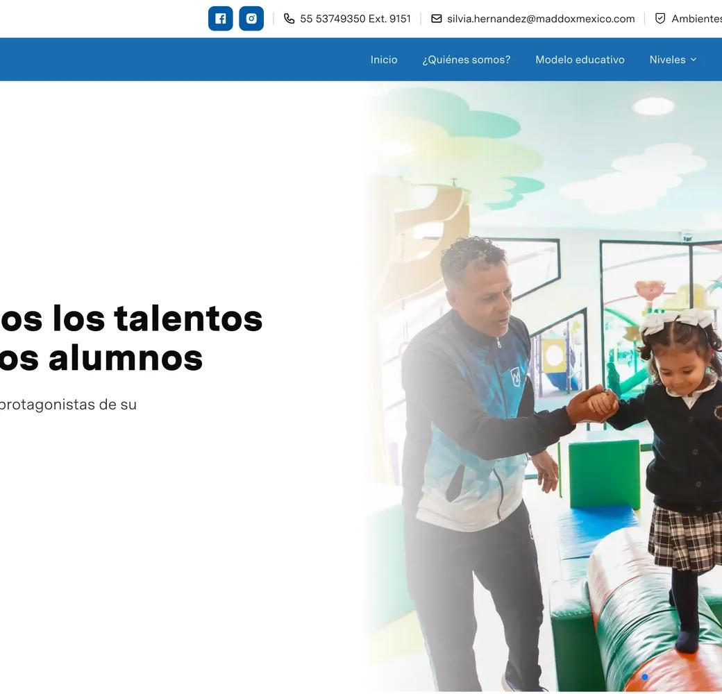 Vista previa del sitio de Academia Maddox