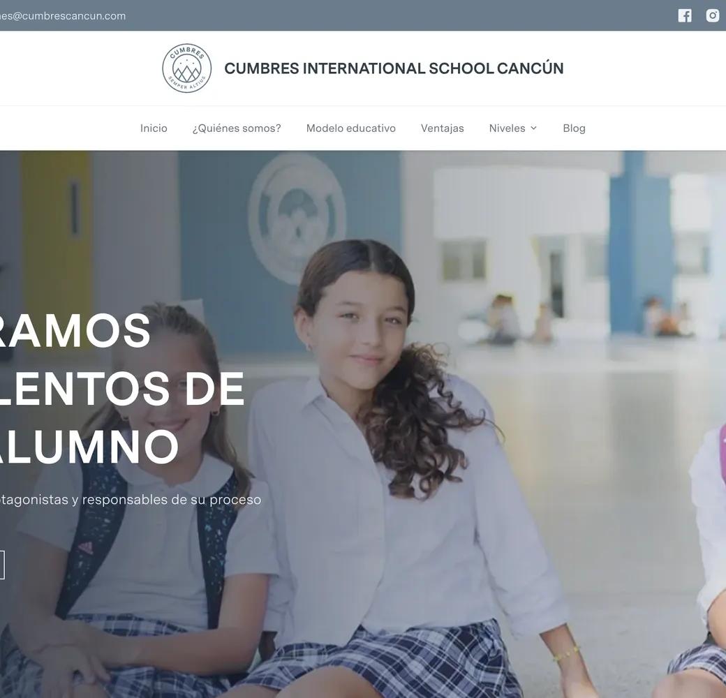 Sitio web de Cumbres Cancún